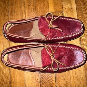 Trask "Drake" red driver moccasins. Great condition